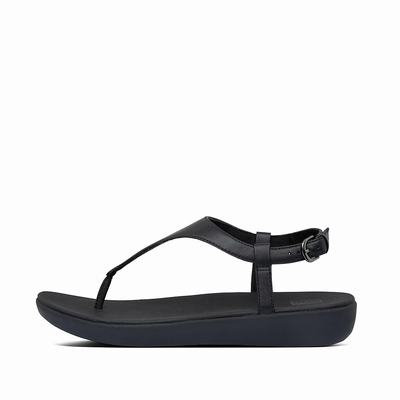 Fitflop Lainey Leather Back-Strap Sandalen Dames Zwart Nederland-78439